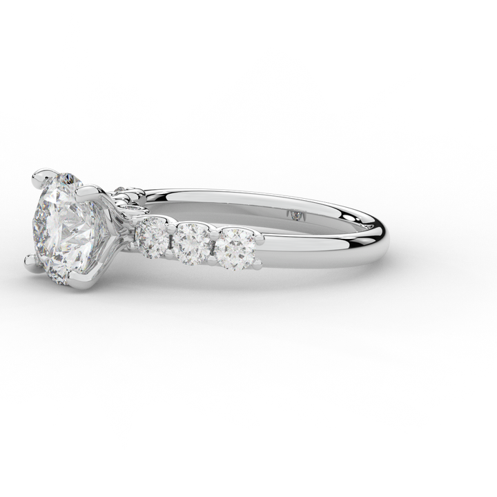 2.60CT.TW ROUND LAB DIAMOND SOLITAIRE ENGAGEMENT RING - Nazarelle