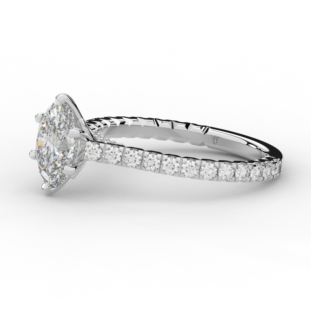 2.00CT.TW OVAL LAB DIAMOND SOLITAIRE ENGAGEMENT RING - Nazarelle