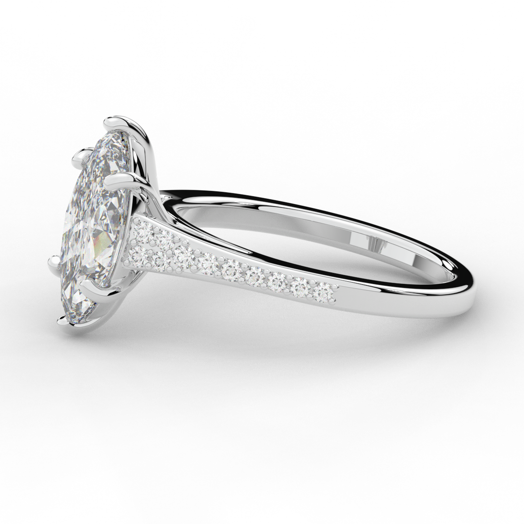 1.90CT.TW MARQUISE LAB DIAMOND SOLITAIRE ENGAGEMENT RING - Nazarelle