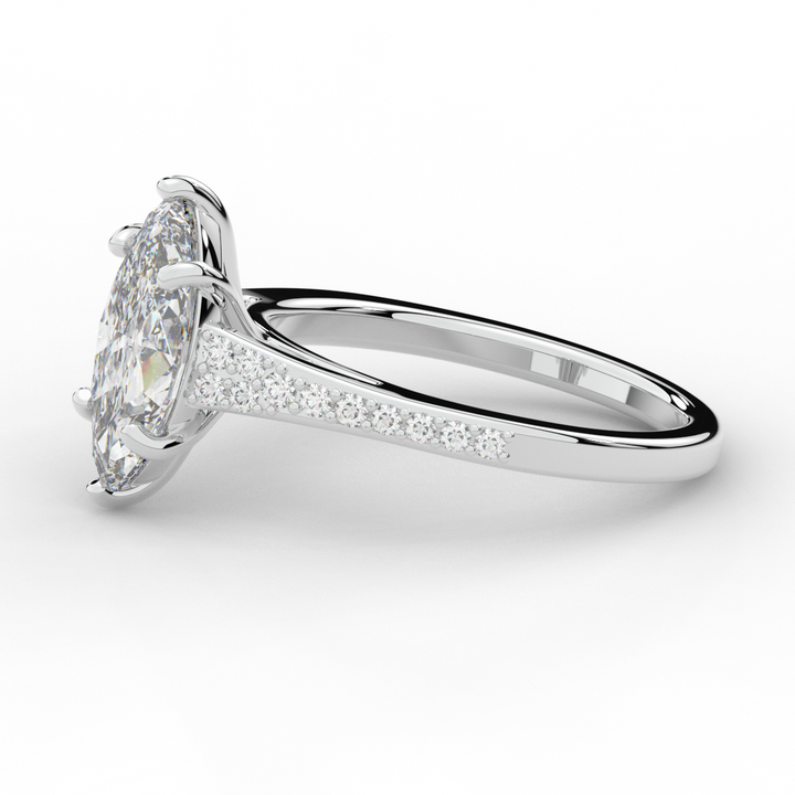 1.90CT.TW MARQUISE LAB DIAMOND SOLITAIRE ENGAGEMENT RING - Nazarelle