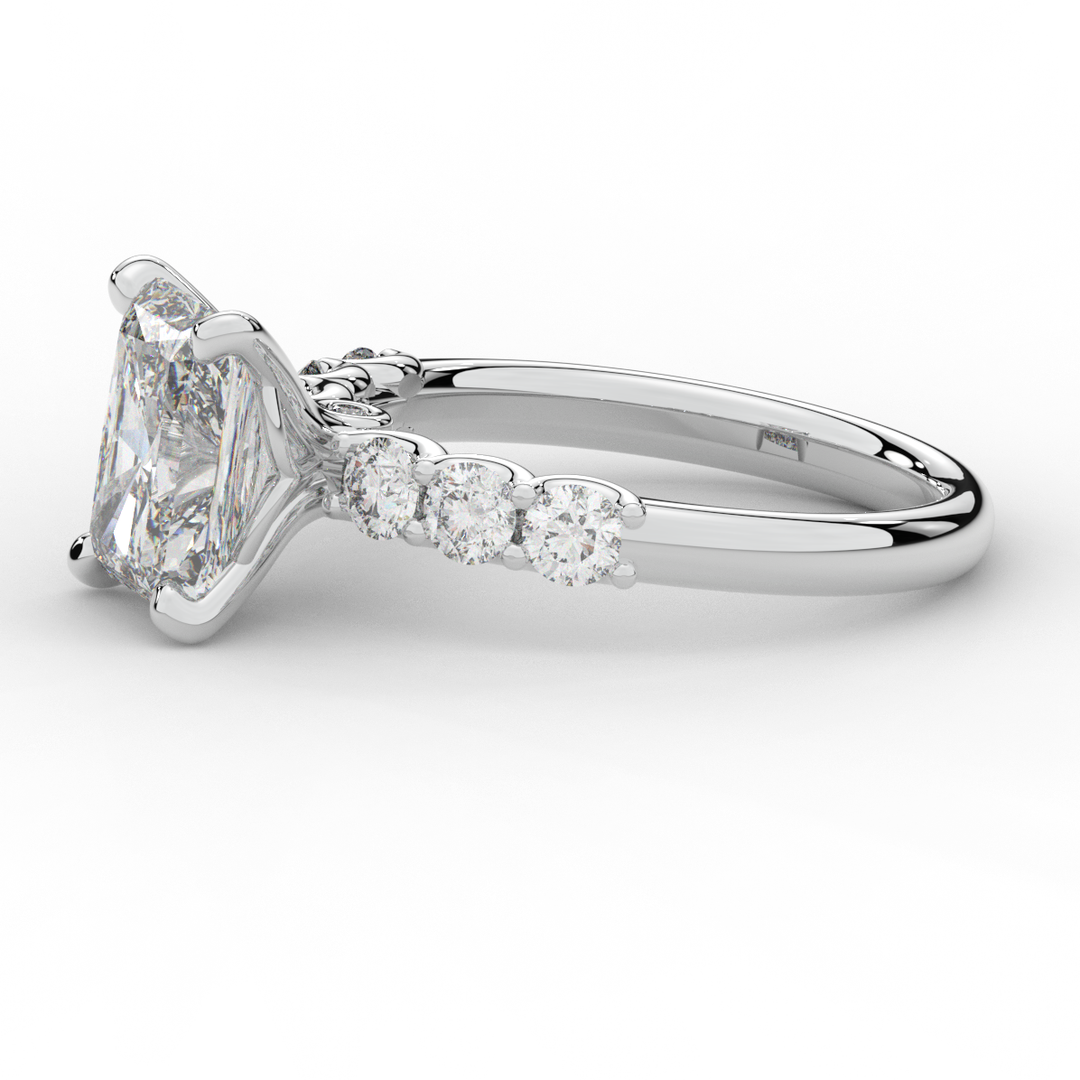 2.60CT.TW RADIANT LAB DIAMOND SOLITAIRE ENGAGEMENT RING - Nazarelle