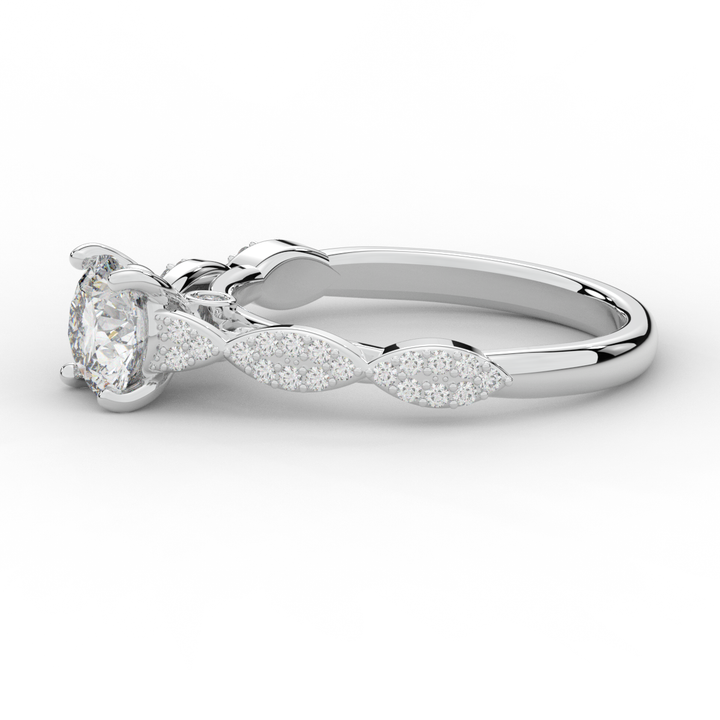 1.20CT.TW ROUND LAB DIAMOND SOLITAIRE ENGAGEMENT RING - Nazarelle