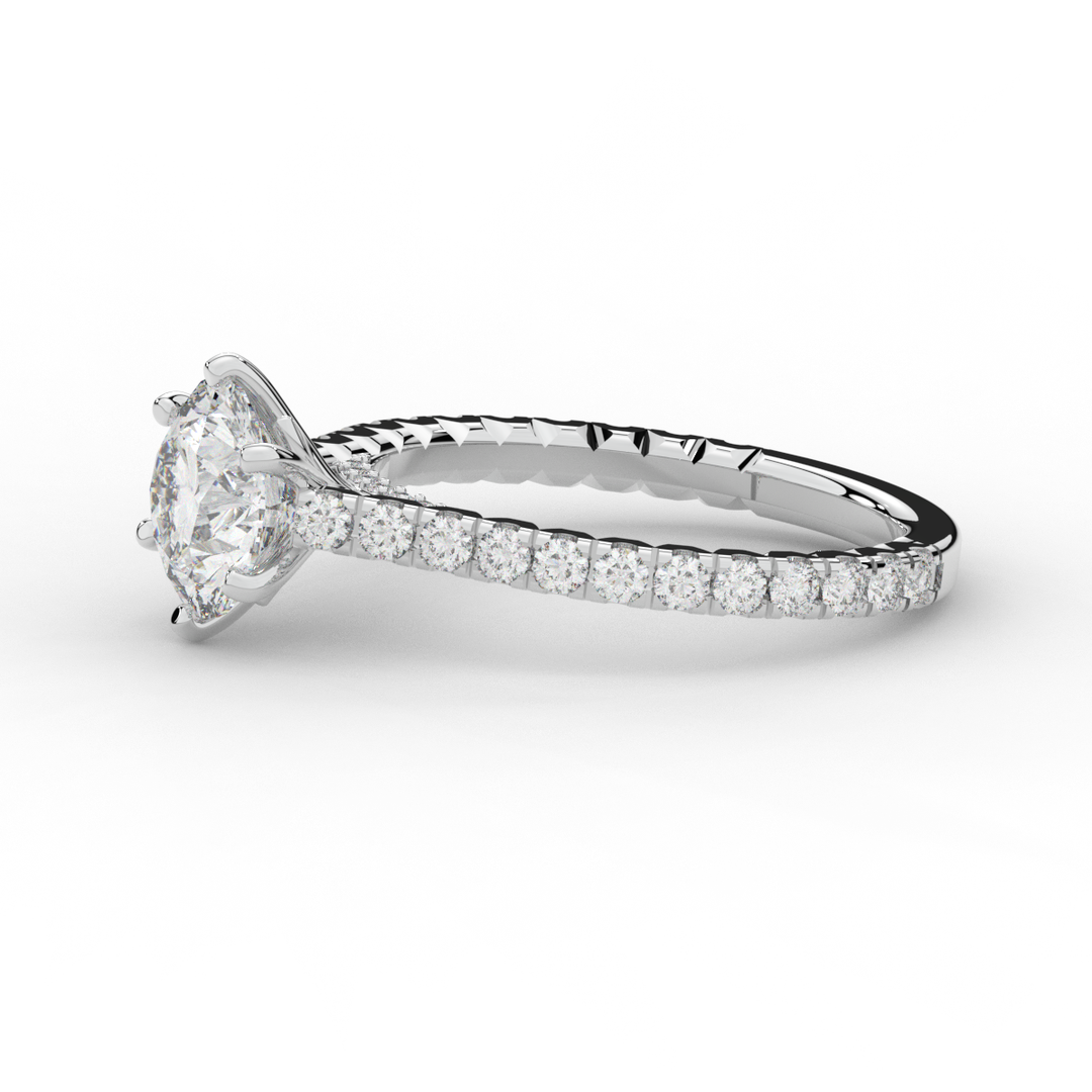 2.00CT.TW ROUND LAB DIAMOND SOLITAIRE ENGAGEMENT RING - Nazarelle