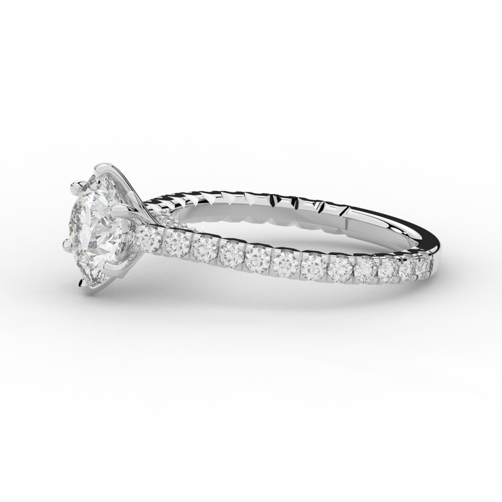 2.00CT.TW ROUND LAB DIAMOND SOLITAIRE ENGAGEMENT RING - Nazarelle