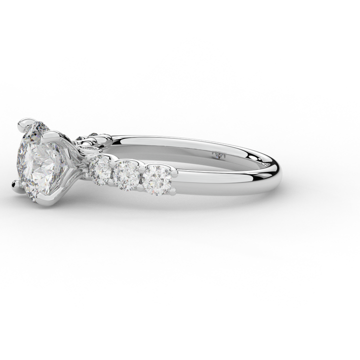 2.60CT.TW ROUND LAB DIAMOND SOLITAIRE ENGAGEMENT RING - Nazarelle