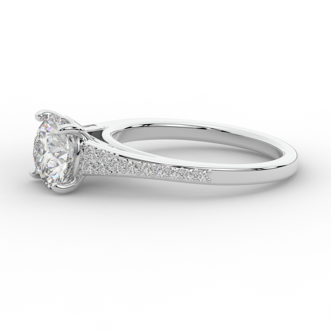 1.65CT.TW ROUND LAB DIAMOND SOLITAIRE ENGAGEMENT RING - Nazarelle