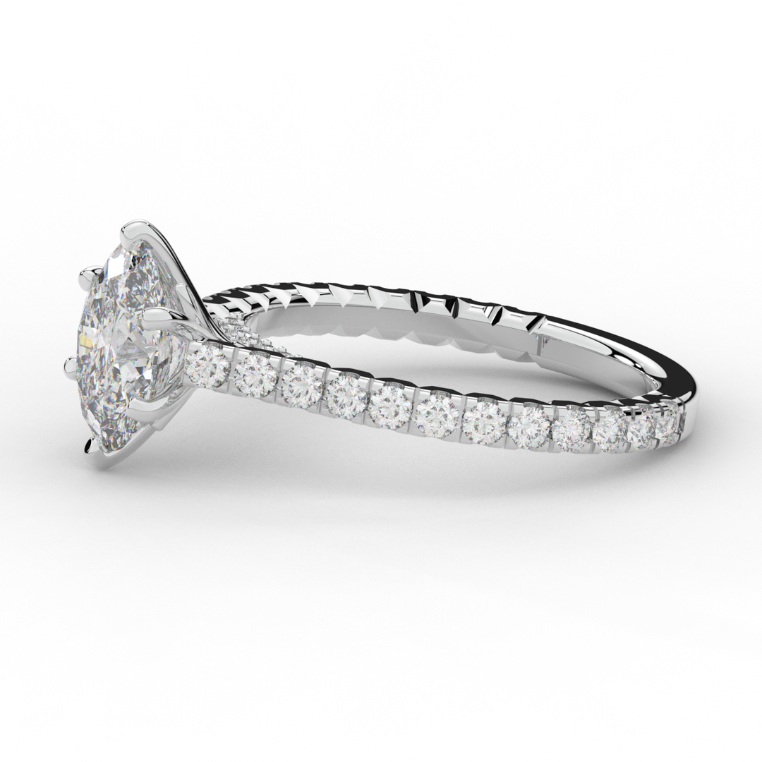 2.00CT.TW OVAL LAB DIAMOND SOLITAIRE ENGAGEMENT RING - Nazarelle