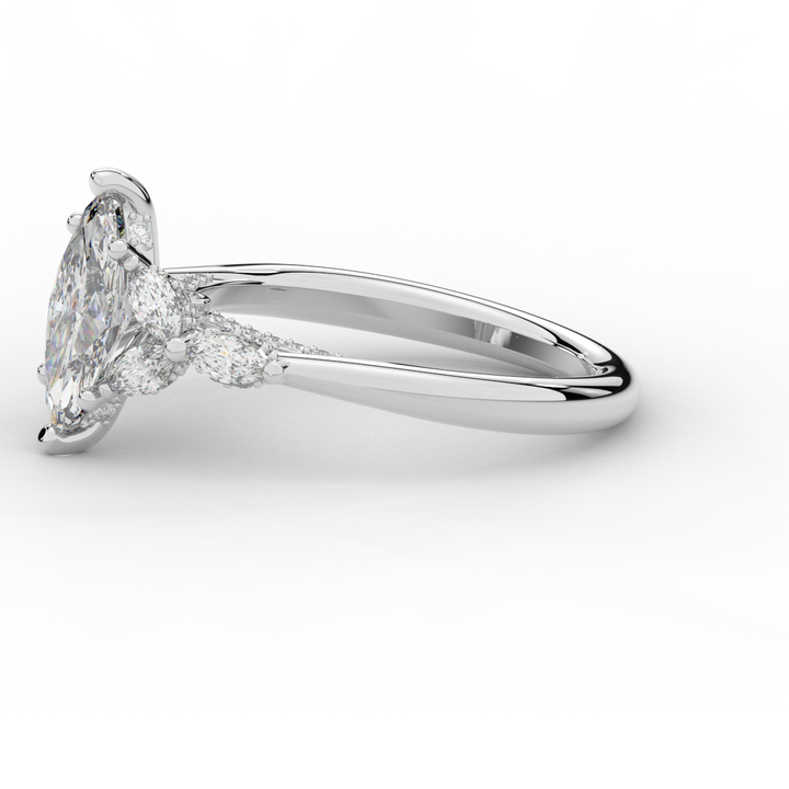 1.50CT.TW MARQUISE LAB DIAMOND ENGAGEMENT RING - Nazarelle