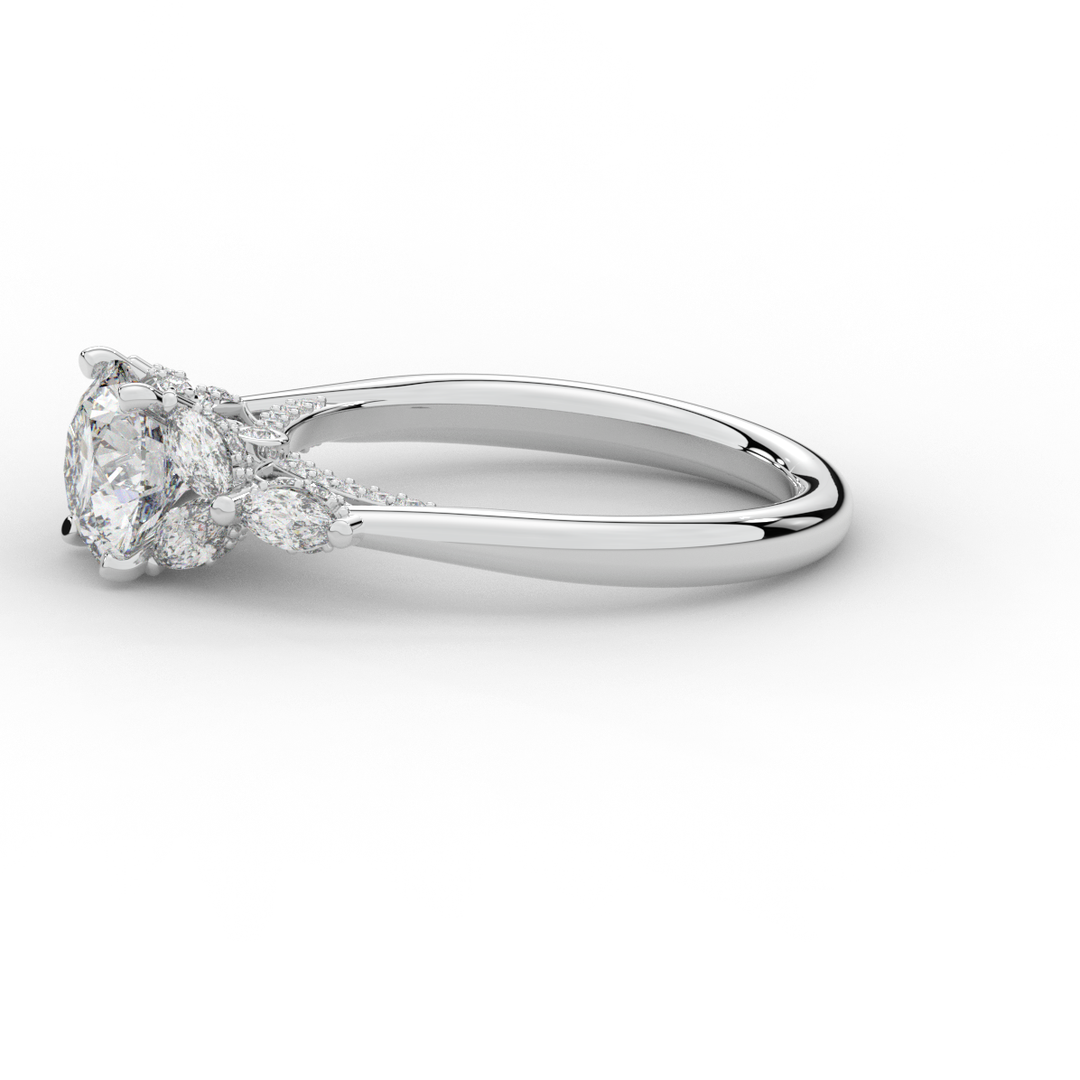 1.75CT.TW ROUND LAB DIAMOND ENGAGEMENT RING - Nazarelle