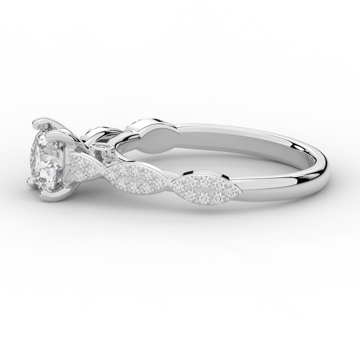 1.20CT.TW ROUND LAB DIAMOND SOLITAIRE ENGAGEMENT RING - Nazarelle