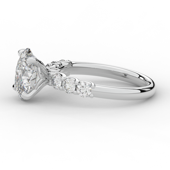 2.60CT.TW OVAL LAB DIAMOND SOLITAIRE ENGAGMENT RING - Nazarelle