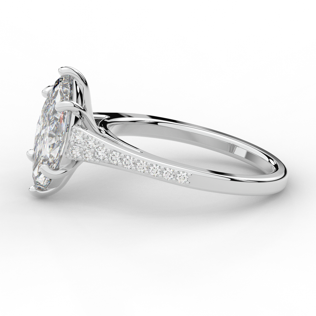 1.90CT.TW MARQUISE LAB DIAMOND SOLITAIRE ENGAGEMENT RING - Nazarelle