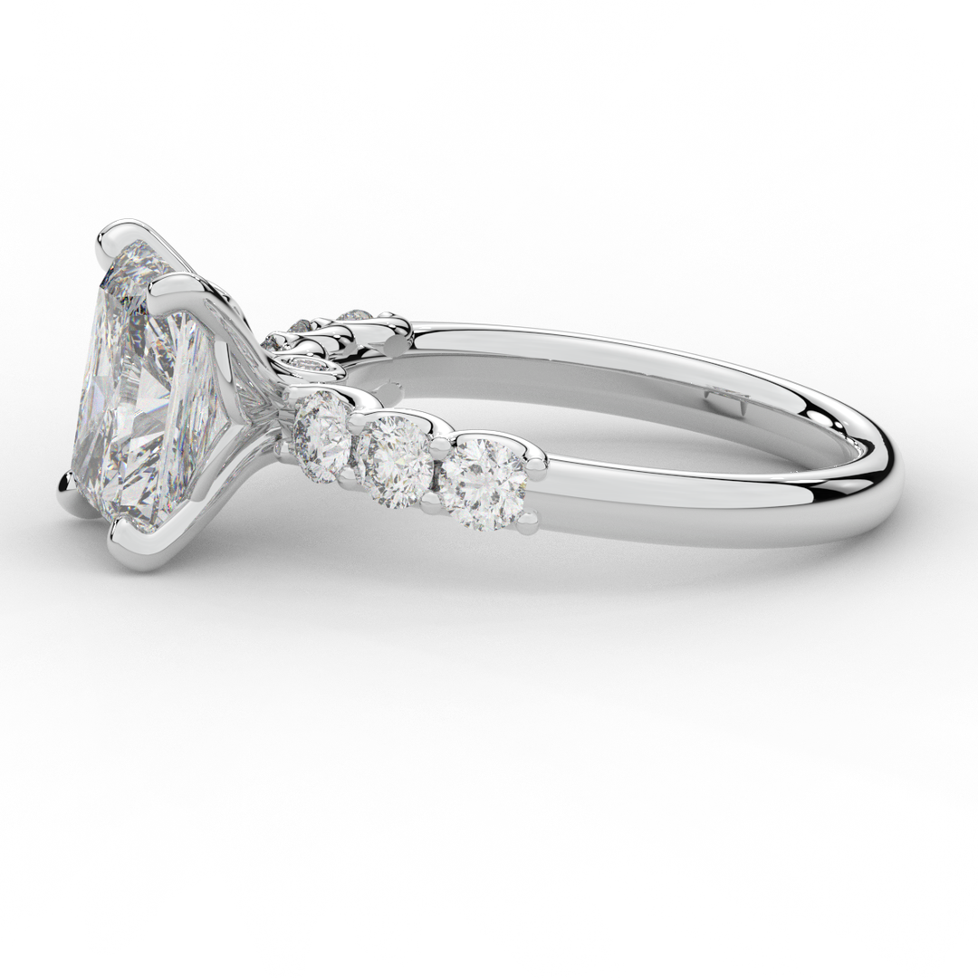 2.60CT.TW RADIANT LAB DIAMOND SOLITAIRE ENGAGEMENT RING - Nazarelle