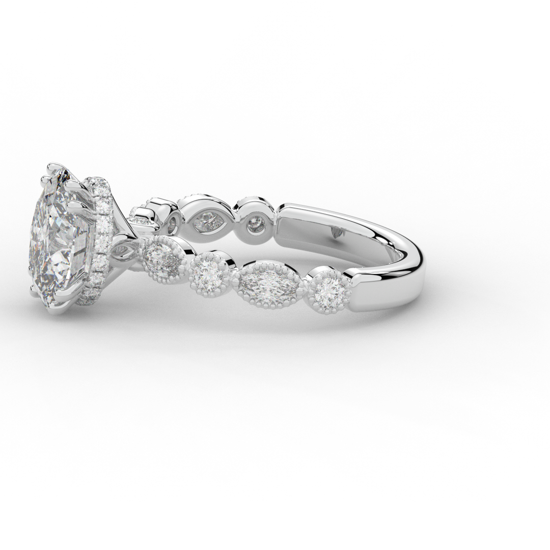 3.60CT.TW OVAL LAB DIAMOND SOLITAIRE ENGAGEMENT RING - Nazarelle