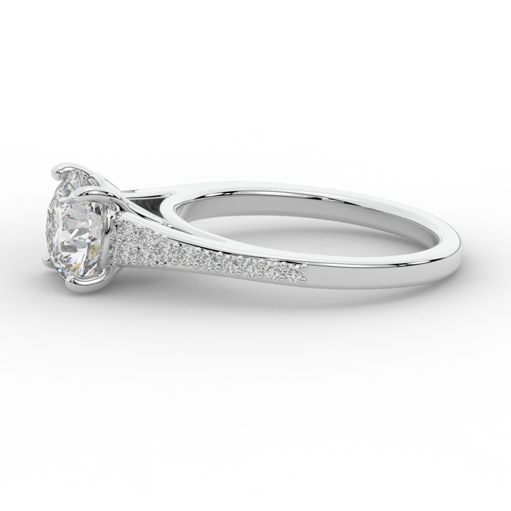 1.65CT.TW ROUND LAB DIAMOND SOLITAIRE ENGAGEMENT RING - Nazarelle