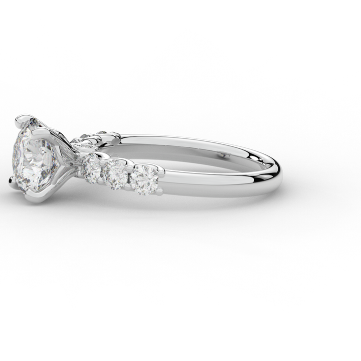 2.60CT.TW ROUND LAB DIAMOND SOLITAIRE ENGAGEMENT RING - Nazarelle