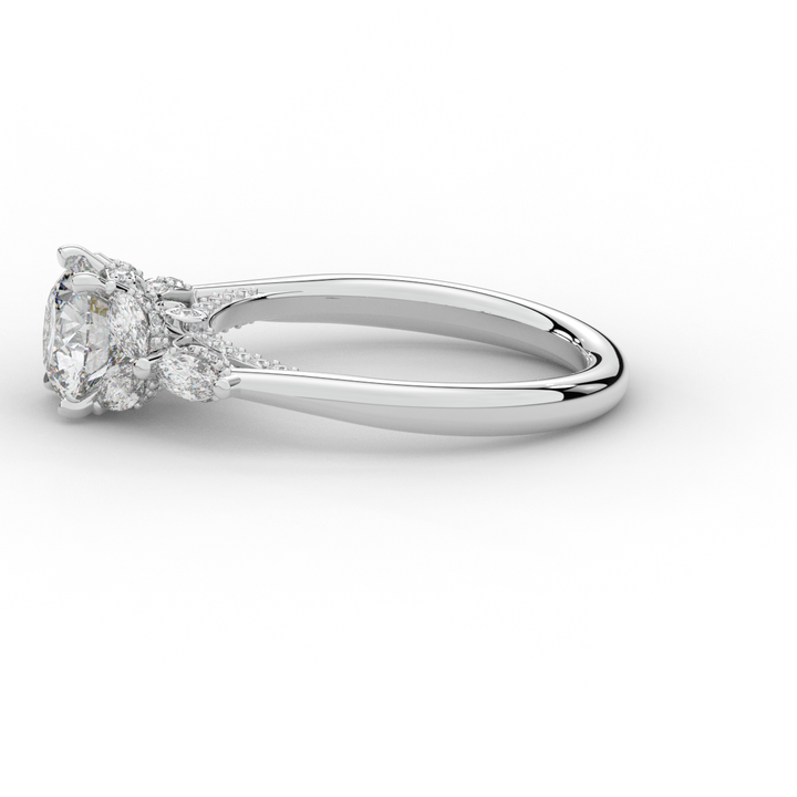 1.75CT.TW ROUND LAB DIAMOND ENGAGEMENT RING - Nazarelle