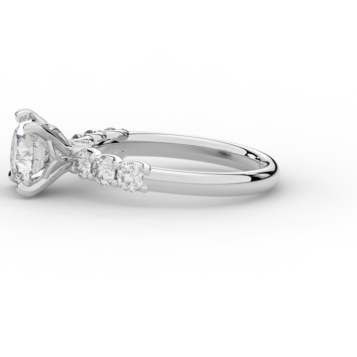 2.60CT.TW ROUND LAB DIAMOND SOLITAIRE ENGAGEMENT RING - Nazarelle