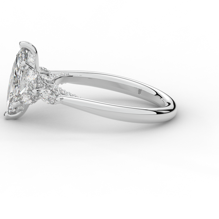 1.50CT.TW MARQUISE LAB DIAMOND ENGAGEMENT RING - Nazarelle