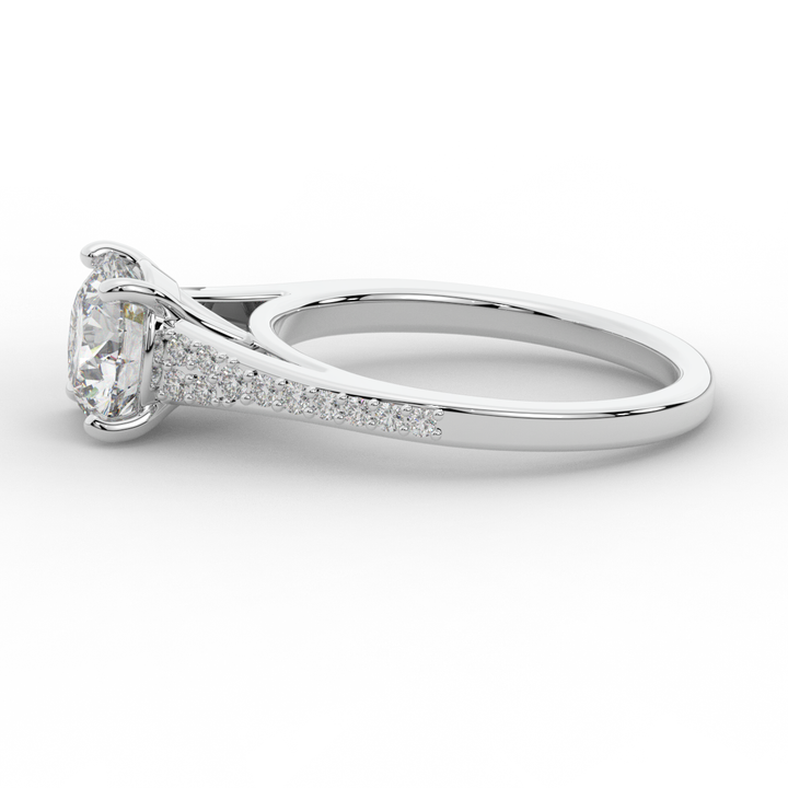 1.65CT.TW ROUND LAB DIAMOND SOLITAIRE ENGAGEMENT RING - Nazarelle