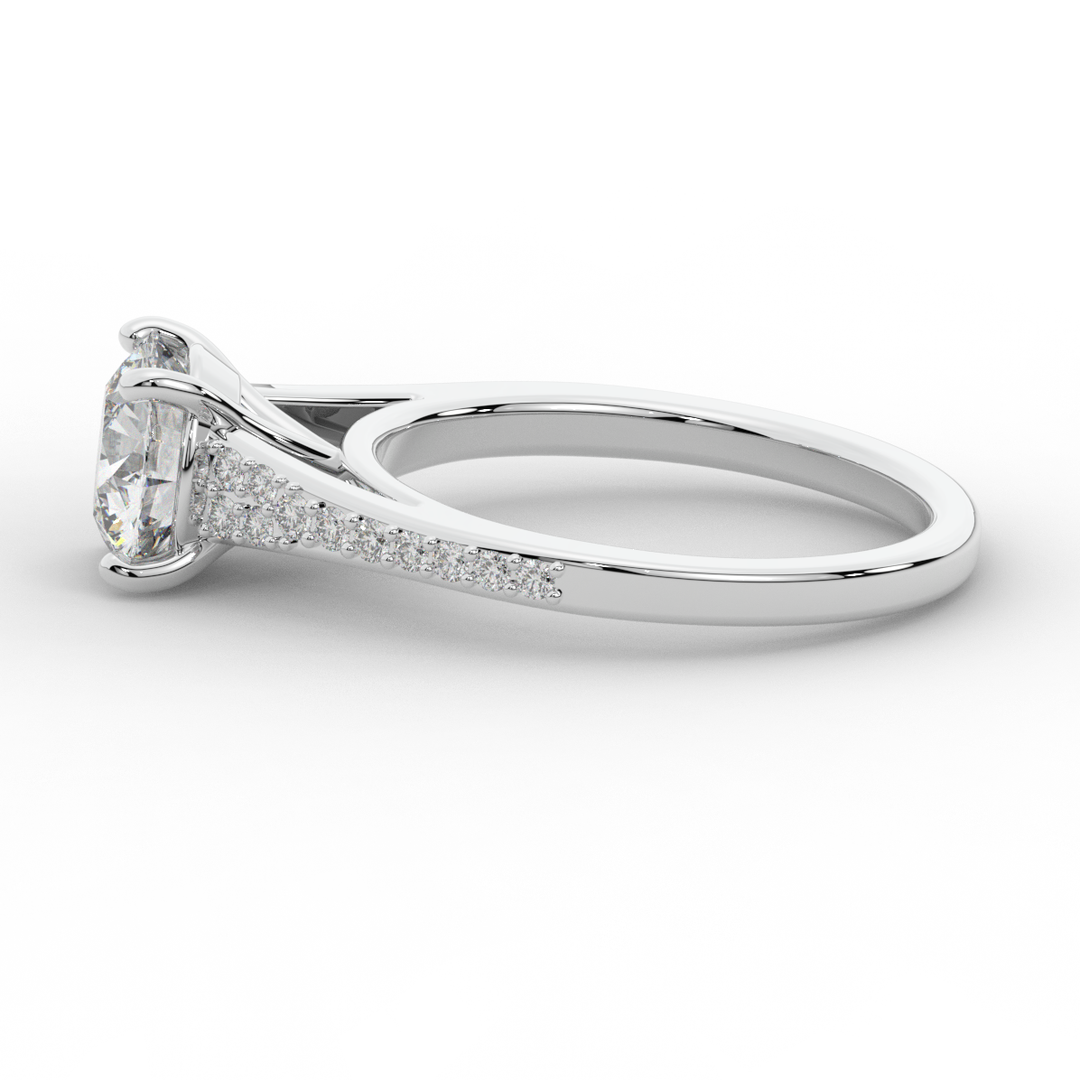 1.65CT.TW ROUND LAB DIAMOND SOLITAIRE ENGAGEMENT RING - Nazarelle