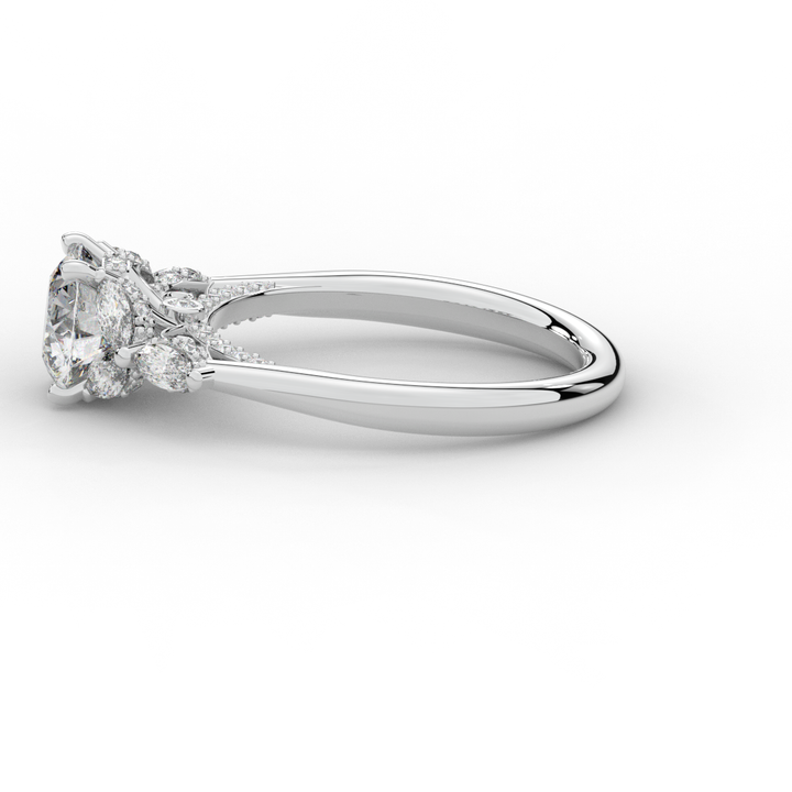 1.75CT.TW ROUND LAB DIAMOND ENGAGEMENT RING - Nazarelle