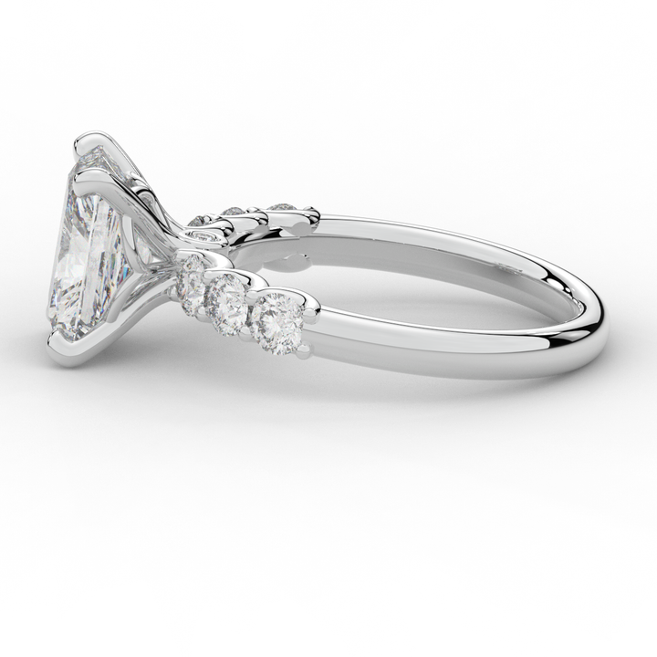 2.60CT.TW RADIANT LAB DIAMOND SOLITAIRE ENGAGEMENT RING - Nazarelle