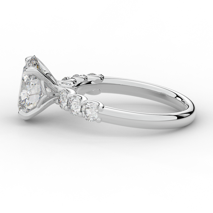 2.60CT.TW OVAL LAB DIAMOND SOLITAIRE ENGAGMENT RING - Nazarelle