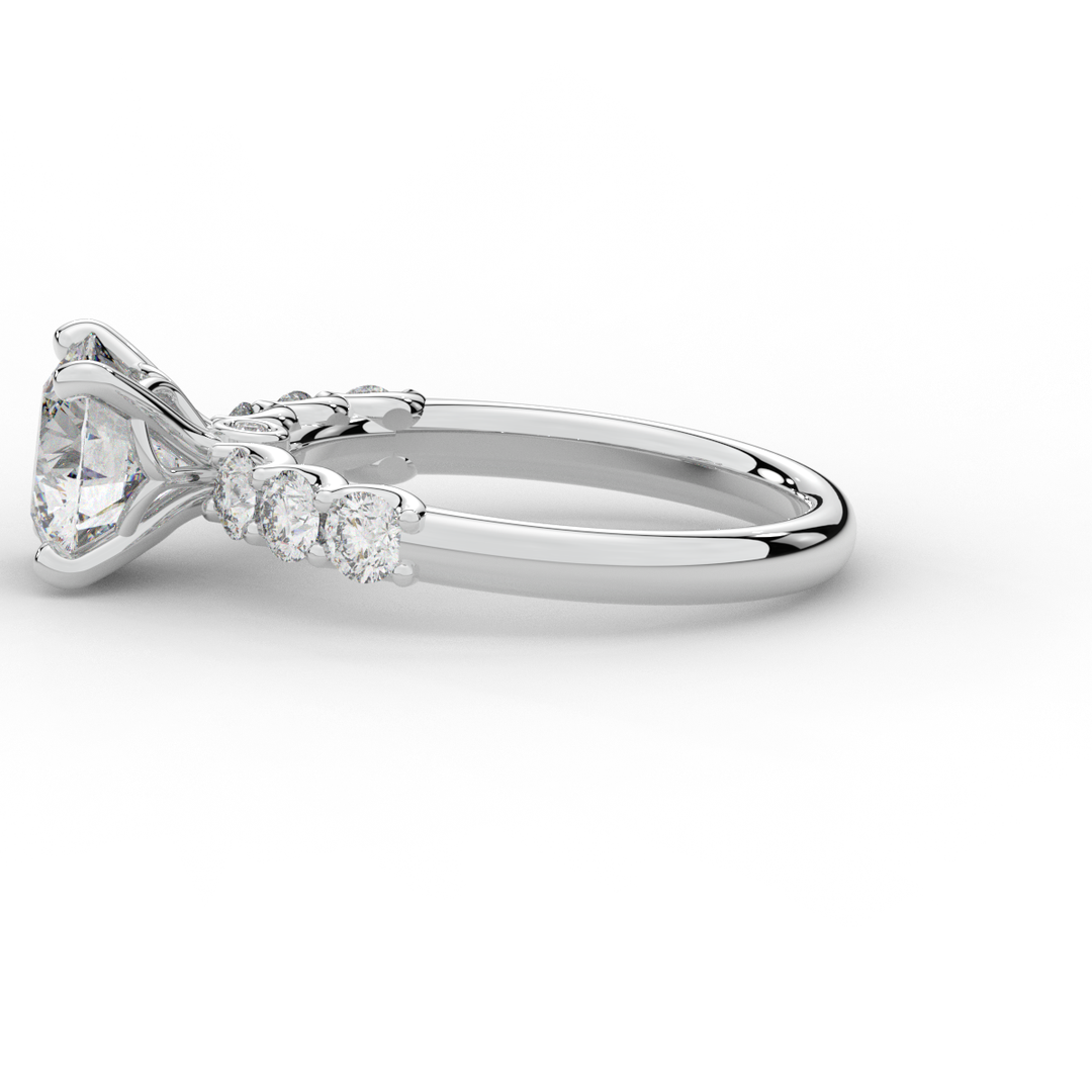 2.60CT.TW ROUND LAB DIAMOND SOLITAIRE ENGAGEMENT RING - Nazarelle