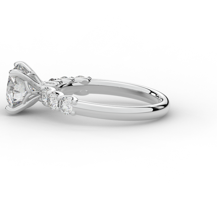 2.60CT.TW ROUND LAB DIAMOND SOLITAIRE ENGAGEMENT RING - Nazarelle