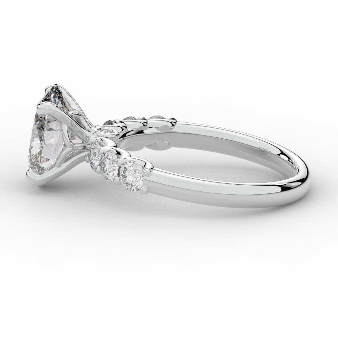 2.60CT.TW OVAL LAB DIAMOND SOLITAIRE ENGAGMENT RING - Nazarelle