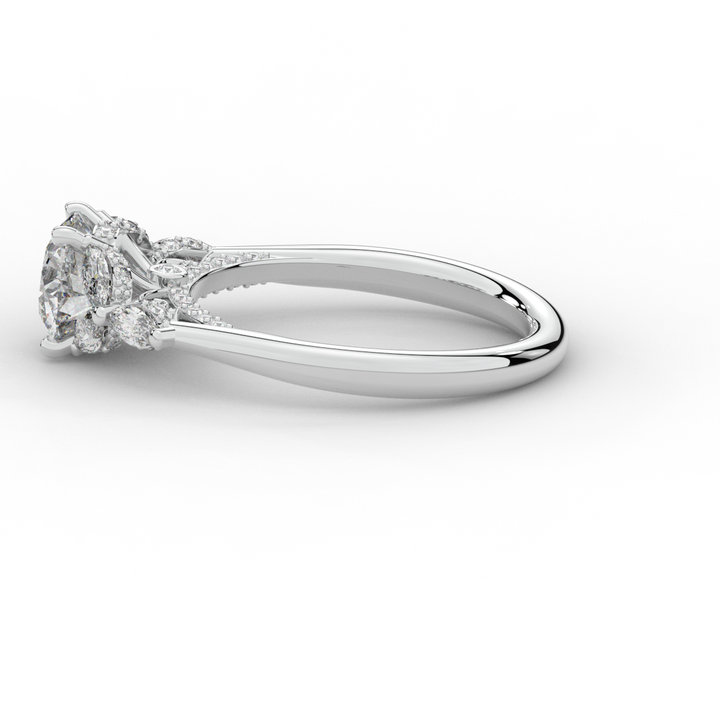 1.75CT.TW ROUND LAB DIAMOND ENGAGEMENT RING - Nazarelle