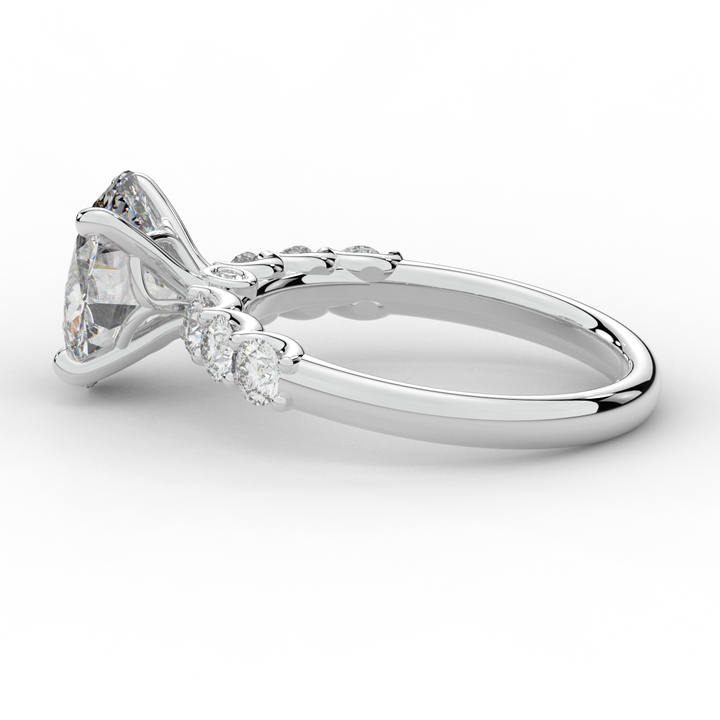 2.60CT.TW OVAL LAB DIAMOND SOLITAIRE ENGAGMENT RING - Nazarelle