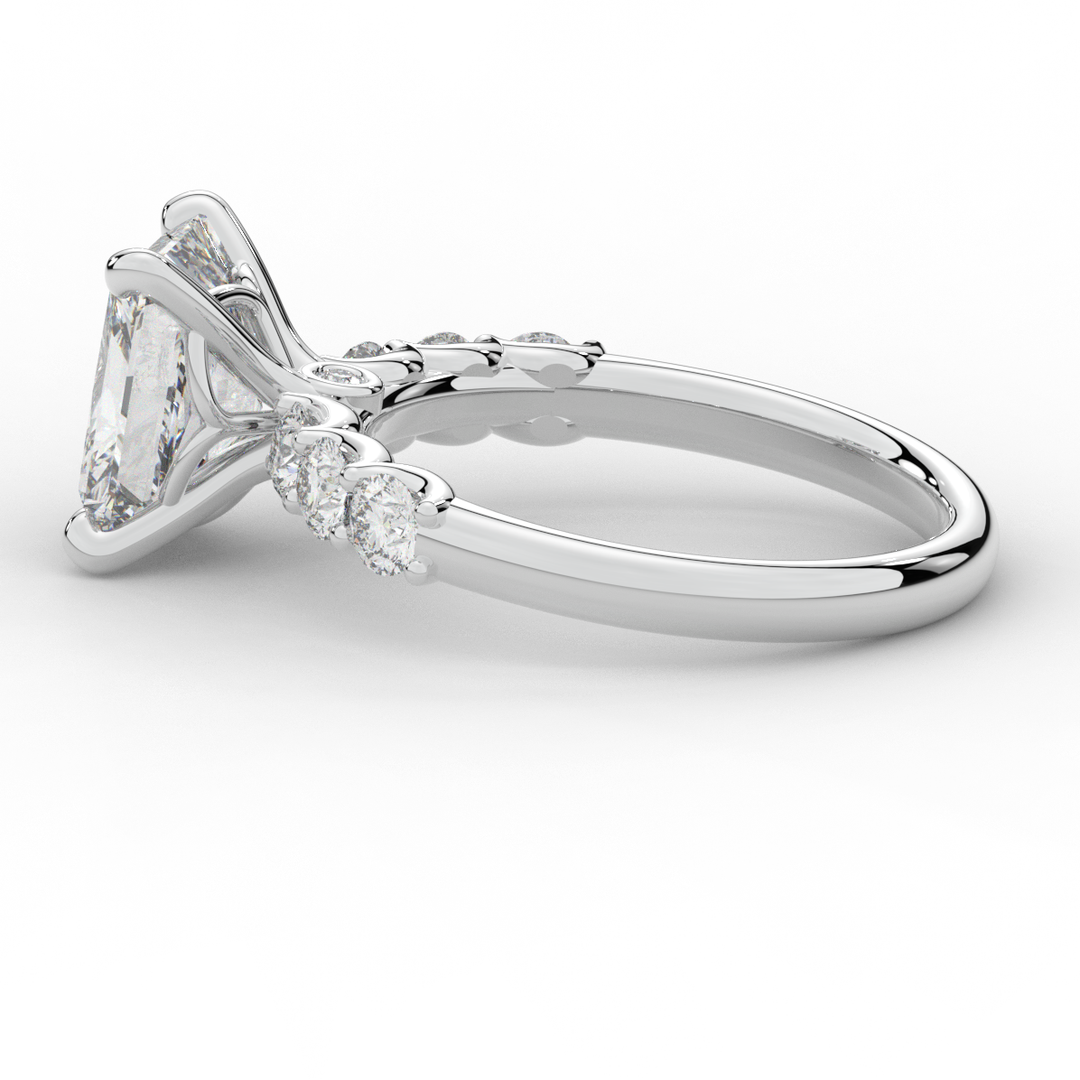 2.60CT.TW RADIANT LAB DIAMOND SOLITAIRE ENGAGEMENT RING - Nazarelle