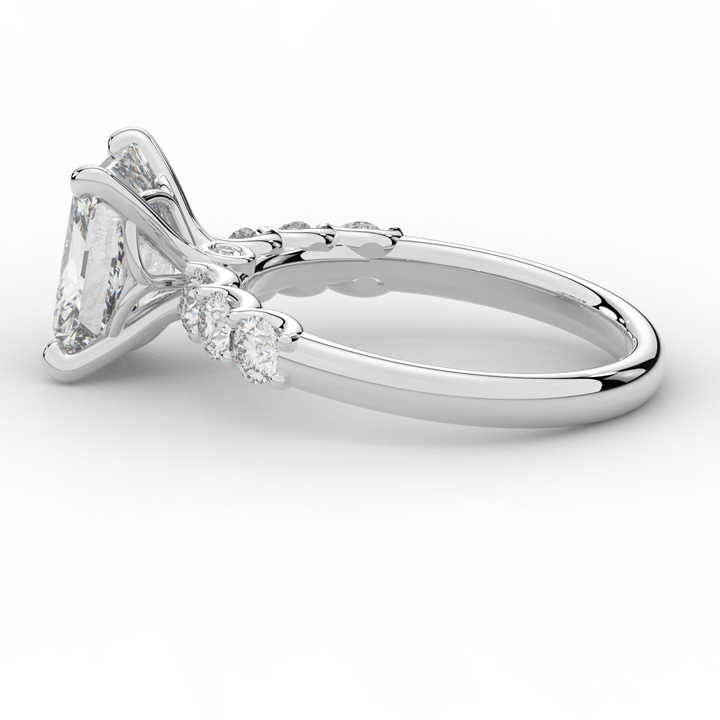 2.60CT.TW RADIANT LAB DIAMOND SOLITAIRE ENGAGEMENT RING - Nazarelle