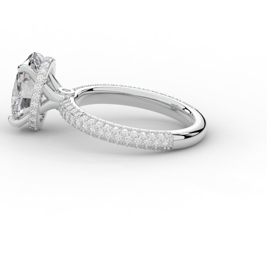 3.60CT.TW OVAL LAB DIAMOND SOLITAIRE ENGAGEMENT RING - Nazarelle