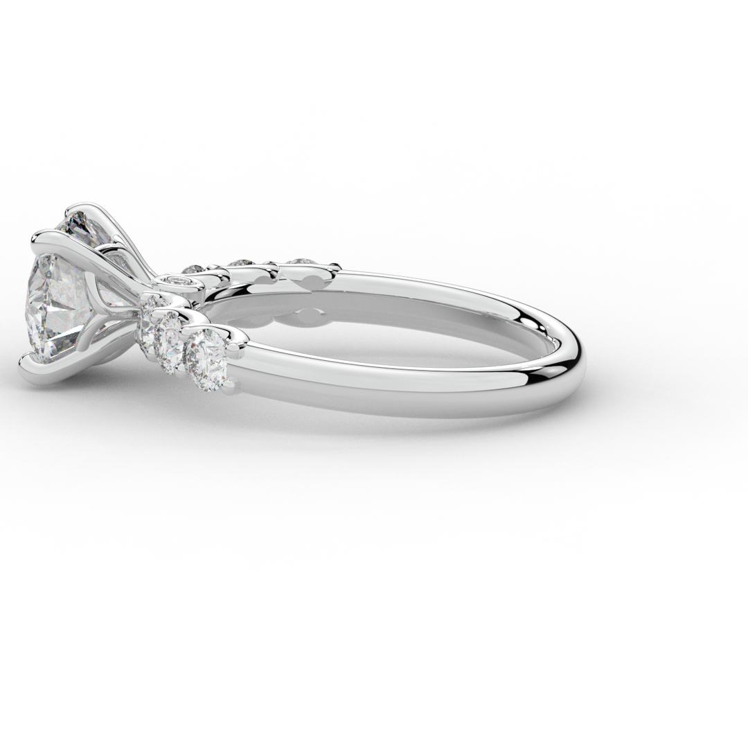 2.60CT.TW ROUND LAB DIAMOND SOLITAIRE ENGAGEMENT RING - Nazarelle