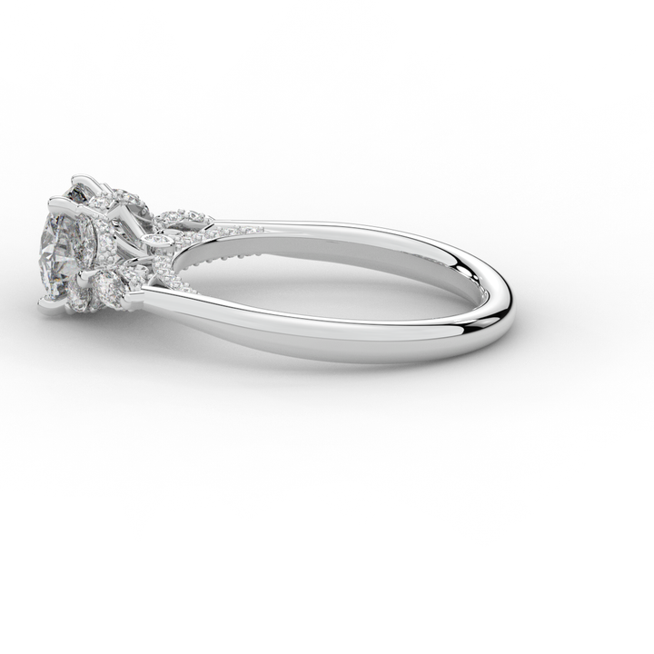 1.75CT.TW ROUND LAB DIAMOND ENGAGEMENT RING - Nazarelle