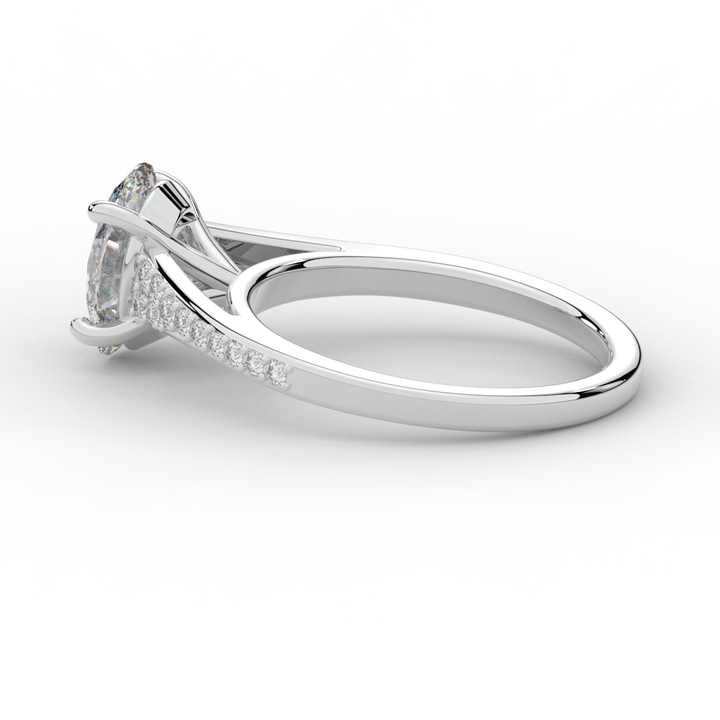 1.65CT.TW OVAL LAB DIAMOND SOLITAIRE ENGAGEMENT RING - Nazarelle