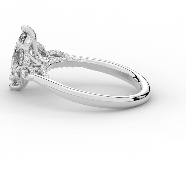 1.50CT.TW MARQUISE LAB DIAMOND ENGAGEMENT RING - Nazarelle