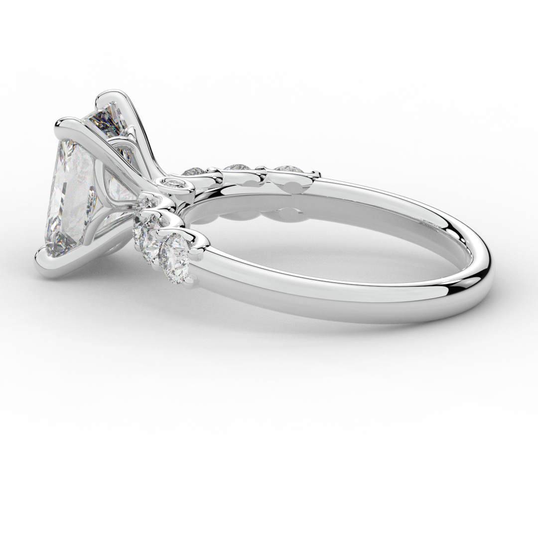 2.60CT.TW RADIANT LAB DIAMOND SOLITAIRE ENGAGEMENT RING - Nazarelle