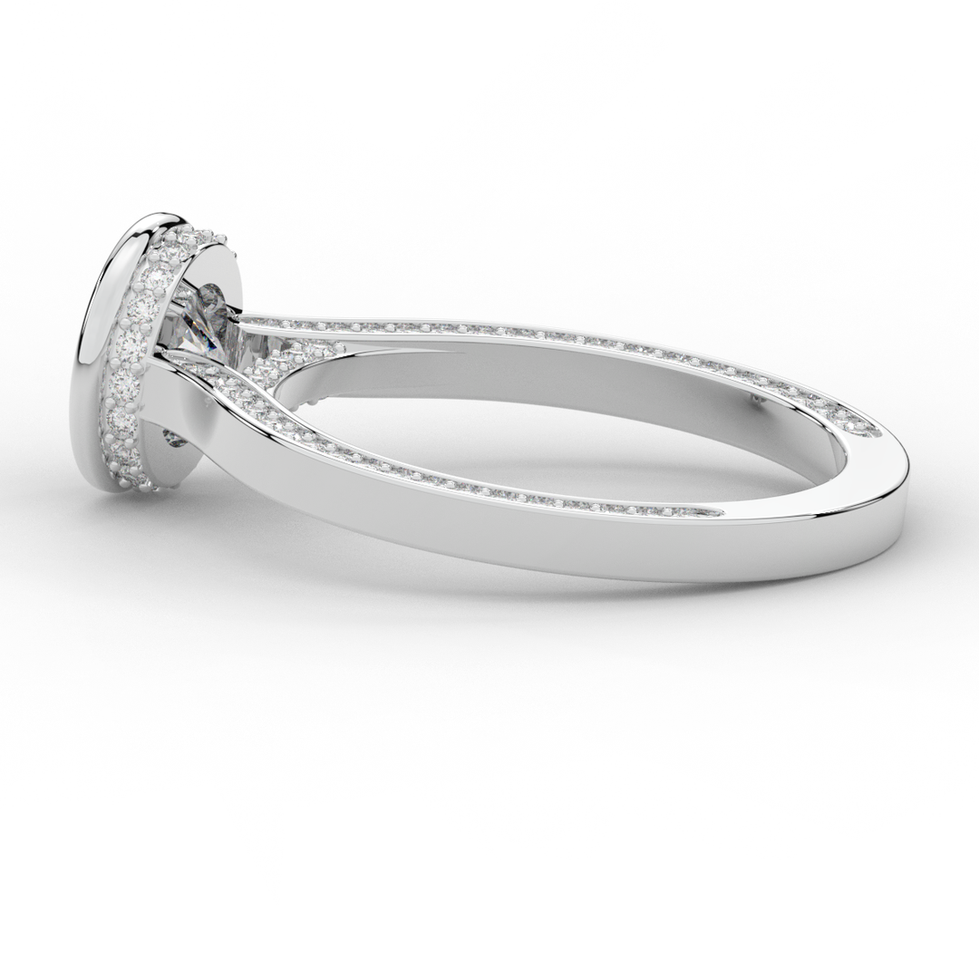 1.40CT.TW ROUND LAB DIAMOND SOLITAIRE ENGAGEMENT RING - Nazarelle