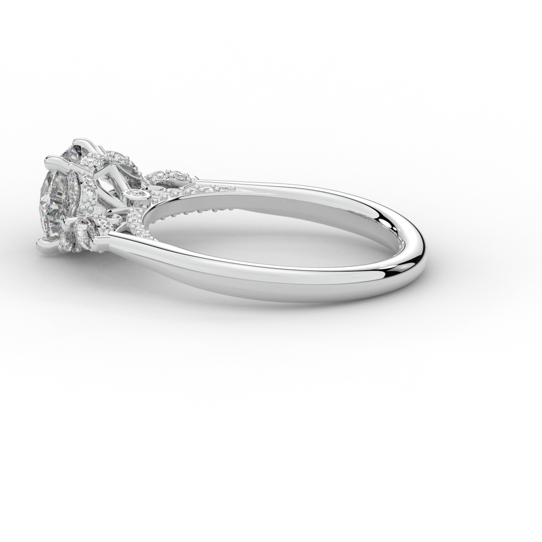 1.75CT.TW ROUND LAB DIAMOND ENGAGEMENT RING - Nazarelle