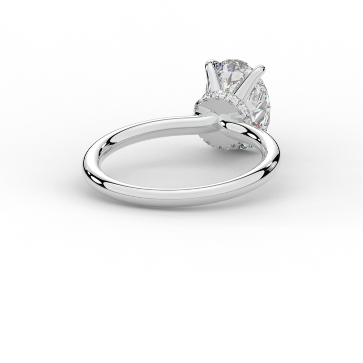 2.05CT.TW OVAL LAB DIAMOND SOLITAIRE ENGAGEMENT RING - Nazarelle