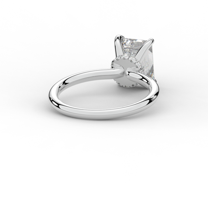 2.05CT.TW EMERALD CUT LAB DIAMOND SOLITAIRE ENGAGEMENT RING - Nazarelle