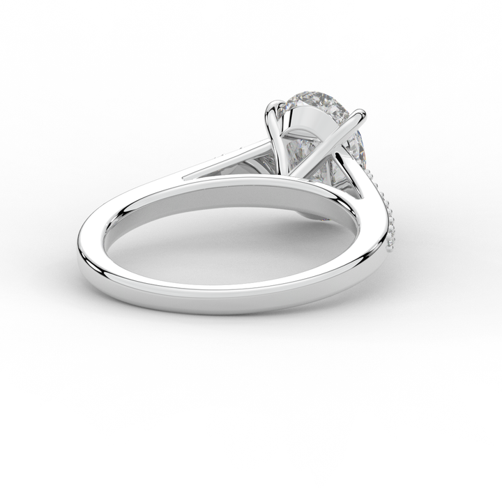 1.65CT.TW OVAL LAB DIAMOND SOLITAIRE ENGAGEMENT RING - Nazarelle