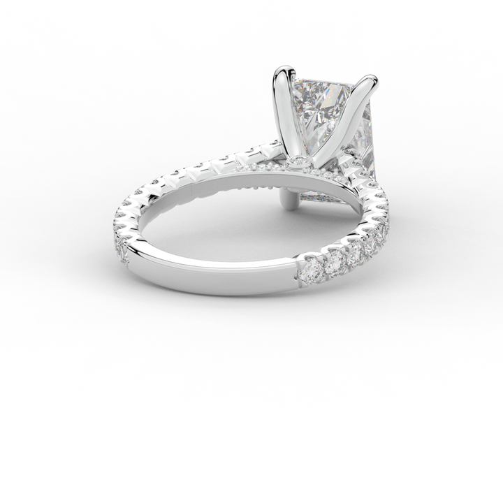 4.25CT.TW RADIANT LAB DIAMOND SOLITAIRE ENGAGEMENT RING - Nazarelle