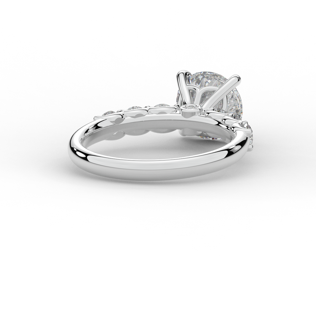 2.60CT.TW ROUND LAB DIAMOND SOLITAIRE ENGAGEMENT RING - Nazarelle