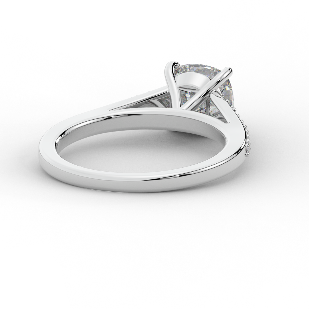 1.65CT.TW CUSHION LAB DIAMOND SOLITAIRE ENGAGEMENT RING - Nazarelle