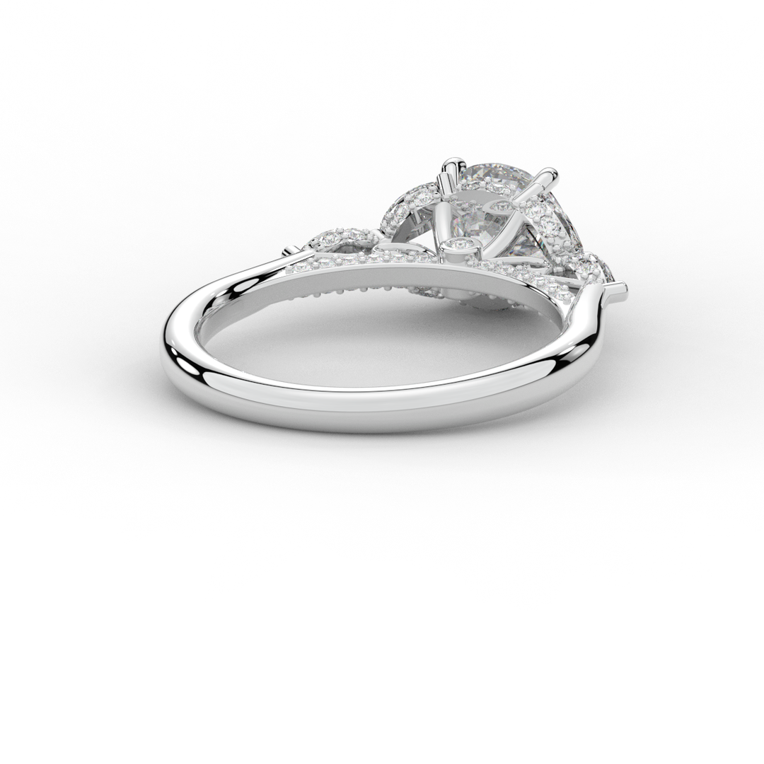 1.75CT.TW ROUND LAB DIAMOND ENGAGEMENT RING - Nazarelle